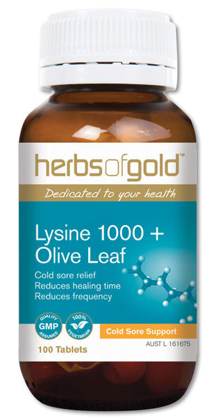Herbs of Gold - Lysine 1000 + Olive Leaf